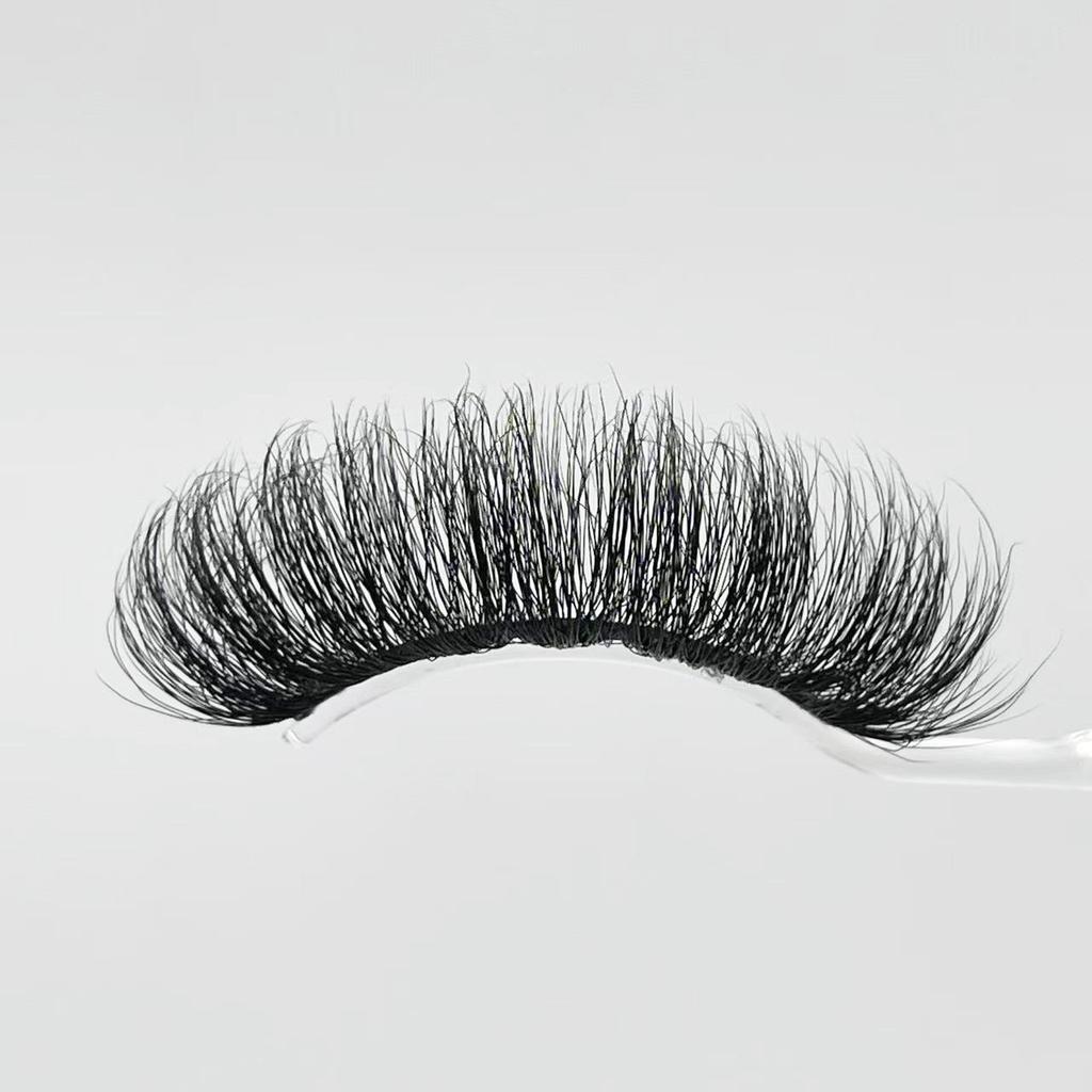 25mm Mink Eyelashes Russian Curly Eyelashes European And American Thick Messy Fried Hair False Eyelashes