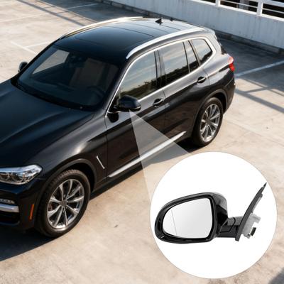 Sestava vnějšího zpětného zrcátka řidiče a spolujezdce pro X3 G01 G08 2018-2021 Levé zadní vnější zpětné zrcátko s detekcí mrtvého úhlu a směrovým světlem 51168491670 51168491669