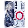 For Samsung Galaxy S25+ Bumper Case Kickstand Aluminum Alloy Magnetic Phone Cover with Wrist Strap
