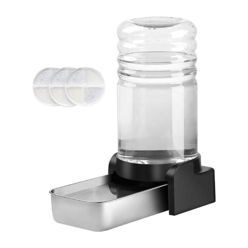 

5.7L Automatic Pet Water Fountain Stainless Steel Bowl With 3 Replaceable Filters For Dog And Cats Quiet Pump Design 1