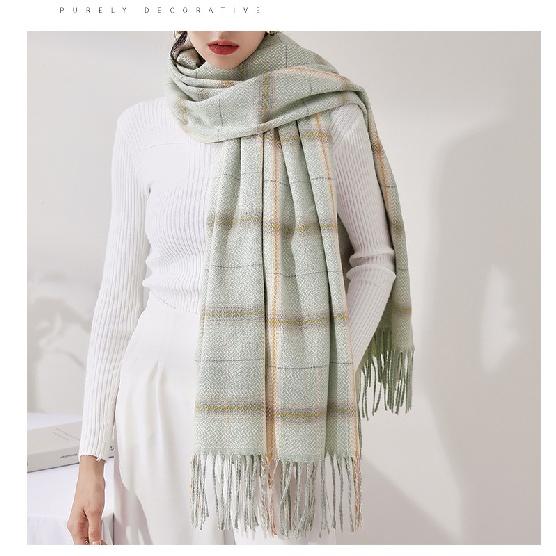 Karierte Schals für Damen, Herbst-Winter-Schals, Pashmina-Tücher und Tücher