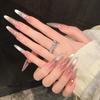 Yihe Vitality Rainbow Cat Eye Blush: Handmade Flashy Wearable Nails