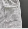 Men's Trendy White Diamond Pattern Shorts – Stylish Summer Home Wear