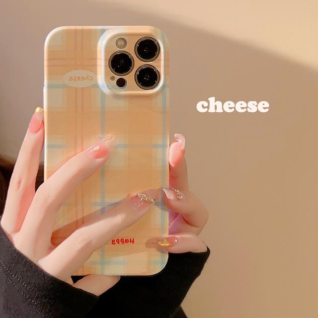 

Ins 2023 Happy Cheese Ins Cartoon Shell для Iphone X Xr Xsmax 7 8 Plus 14 13 12 Promax 11 Pro Max ПК Жесткий чехол для телефона For iphone 14promax
