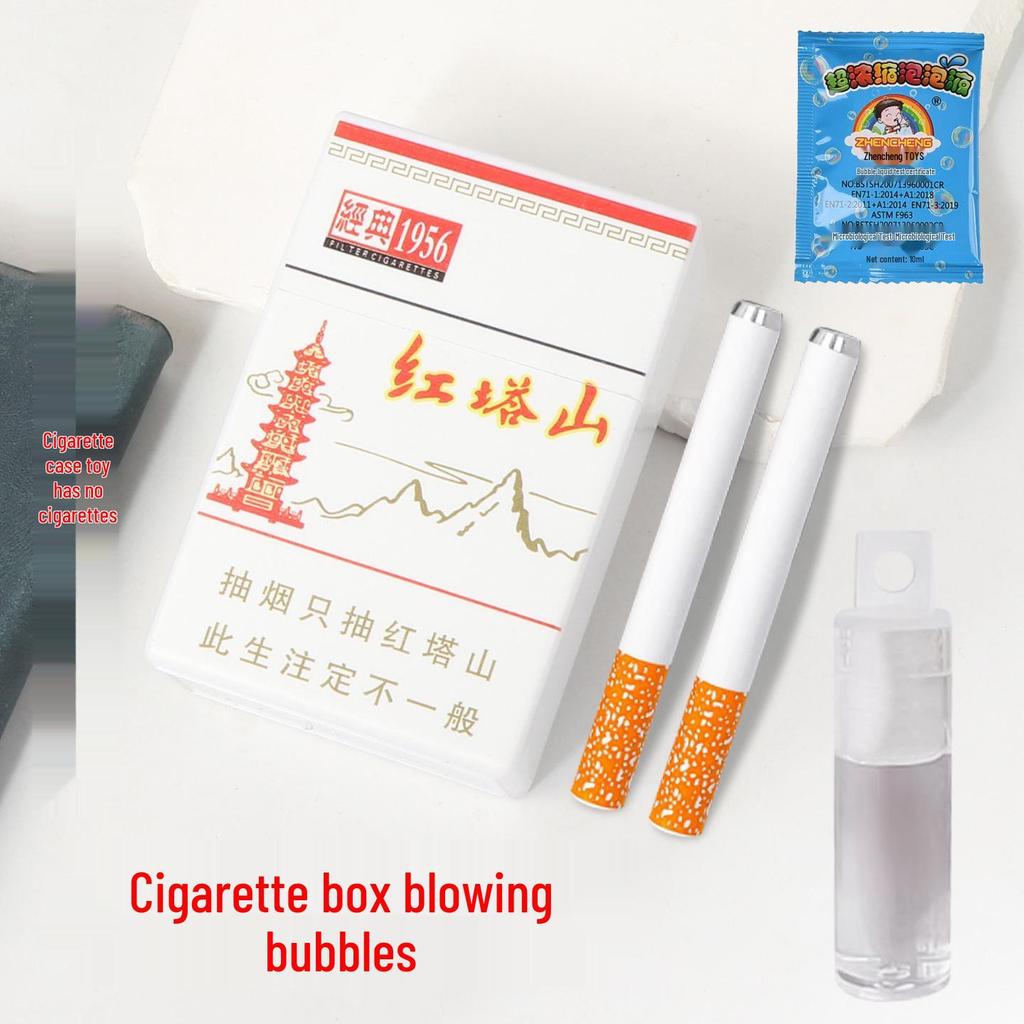 Bubble Blowing Cigarette Case Prank Toy - Adult Stress Relief & Quit Smoking Aid