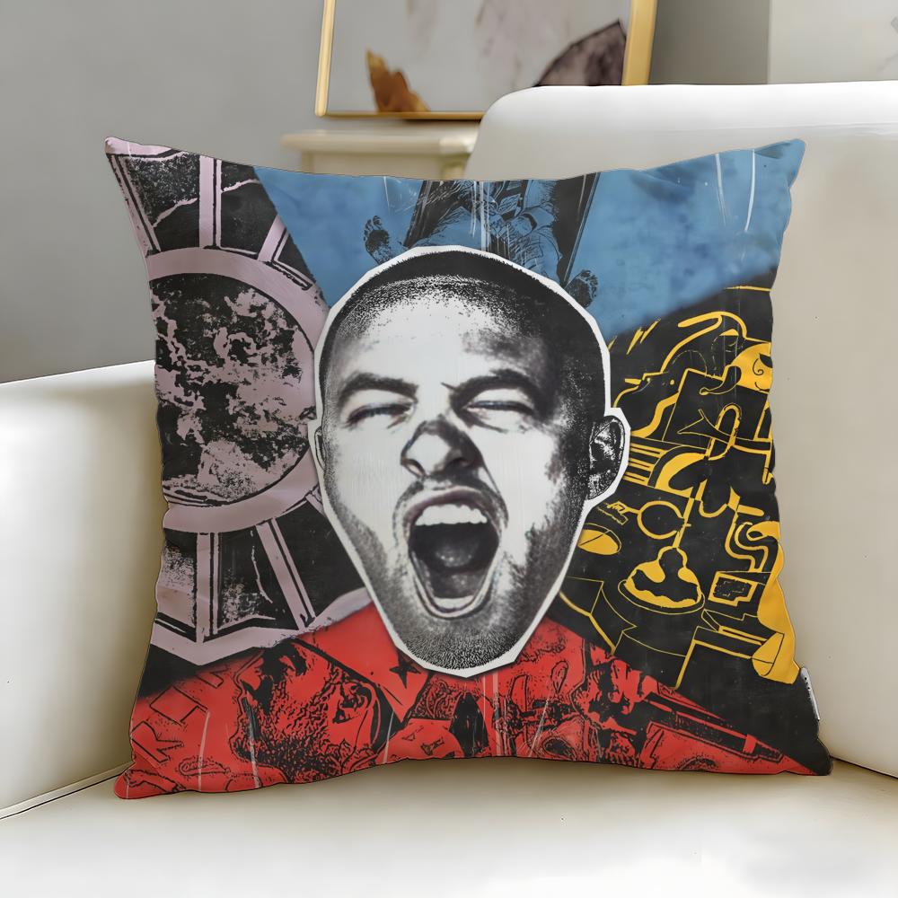 popular singer Mac Miller Cushion Cover Soft & Easy-Wash Pillow Case – Versatile for Couch, Bed, Travel and Office