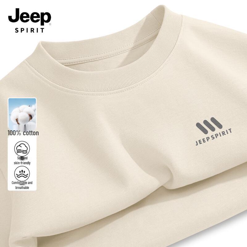 JEEP SPIRIT Men's Loose Fit Cotton Long Sleeve T-Shirt