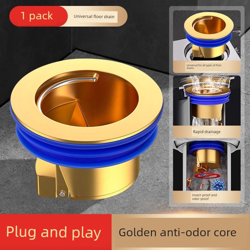 Floor Drain Deodorizer for Bathroom, Universal Anti-Odor Device for Sewer, Anti-Backflow, Extended Magnetic Suspension Core, Insect-Proof