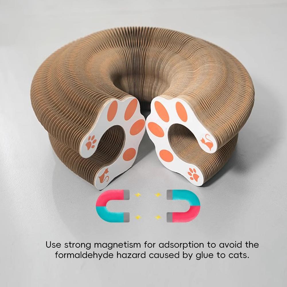 Magic Organ Cat Scratching Board Eco-Friendly Expandable Cat Scratch Pad Corrugated Paper Foldable Cat Tunnel Indoor Play Cat Supplies