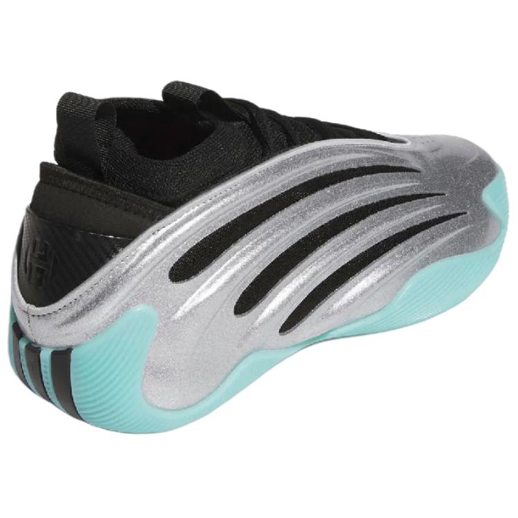 adidas Harden Vol.9 Comfortable Grip Mid Top Basketball Shoes Unisex Silver Black JS1028