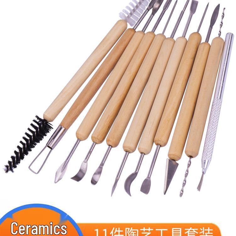 Zestaw narzędzi do rzeźbienia w glinie—Glinka olejowa, plastikowe nożyki do figurek DIY z gliny polimerowej i rzeźbienia w ceramice