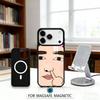 F-FUNNY And cute stickers Phone Case Magnetic For iPhone17 16 15 14 13 12 Pro Max For Magsafe Wireless Charging Cover