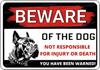 Beware of The Dog  Rottweiler You Have Been Warned Aluminum Sign  Outdoor Yard Warning Perfect for Fence Yard  Home Dec