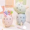 Kids Egg Shape Pen Holder Adorable Cartoon Replacement Dotted Solid Color Pencil Glue Container Organizer Birthday Gift
