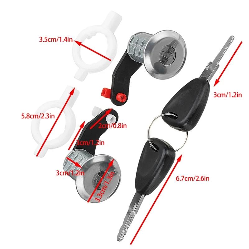 Left Right Car Door Lock Cylinder with Two Key for MOVANO 1998-2016 7701470944 7701470945 256522 256523