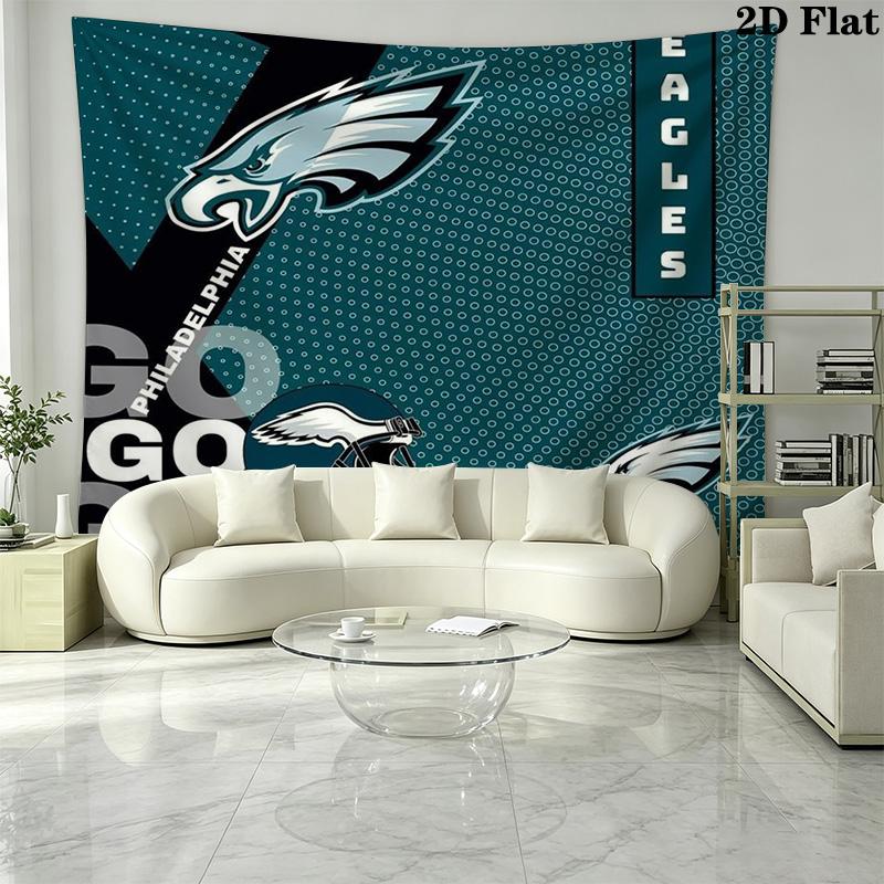 Philadelphia Eagles Wall Tapestry Aesthetic Wall Hanging Printed Fabric Blanket Decorative Tapestries for Bedroom Living Room Home Decor