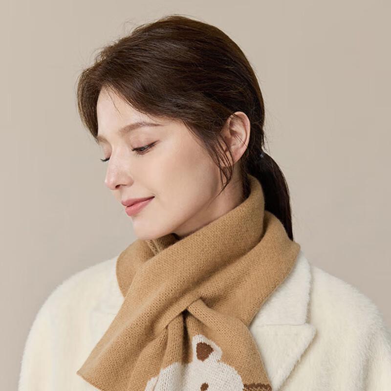 JIUMU Wool & Cashmere Knit Neck Warmer