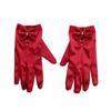 Pearl Prom Dinner Gloves Bridal Red Wedding Bridal Gloves Women Gloves Satin Mittens Bow Gloves