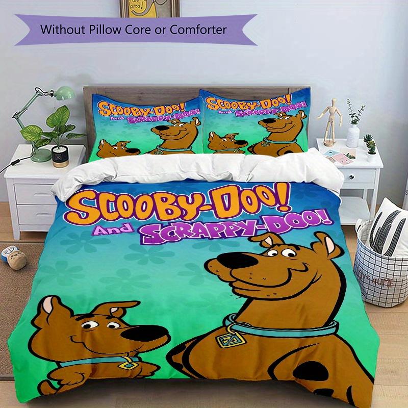 3dílná sada povlečení Scooby Doo Scrappy Doo, Obsahující 1 povlak na přikrývku a 2 povlaky na polštáře, Bez výplně, Měkké a pohodlné pro domácí ložnici F077