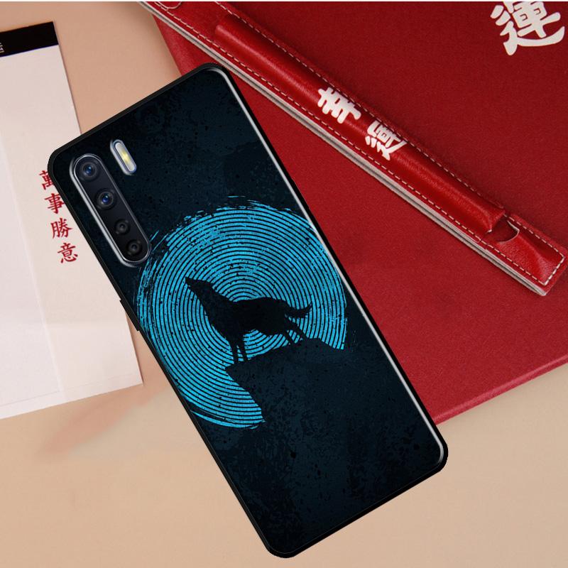 

wolf art black Case For Oppo A60 A98 A58 A78 A18 A38 A80 A40 A77 A57 A17 A74 A54 A94 A96 A76 A16 A15 A5 Pro OPPO A18 4G