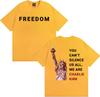 Charlie Kirk You Can't Silence Us All Printed T Shirts Men Women Harajuku High Street Oversized T-shirt Summer Tops Loose Tshirt