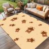 Teddy bear pattern plush rug kids room nursery floor mat cute animal print soft anti slip carpet home decor