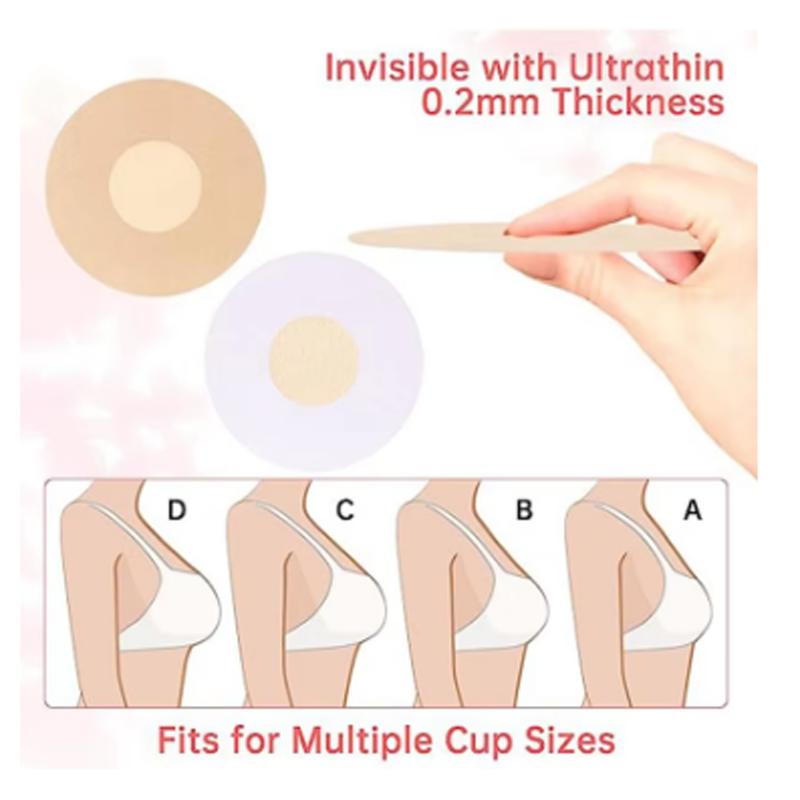 100Pcs Nipple Sticker Disposable Invisible Chest Sticker Non-woven Bra Breast Patch Bra-less Pasties Pad Nipple Cover Stickers