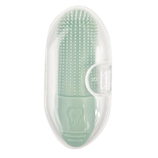 Finger Pet Toothbrush Silicone Finger Cover Dog Toothbrush Soft Bristles Safe Pet Dental Brush зелёный