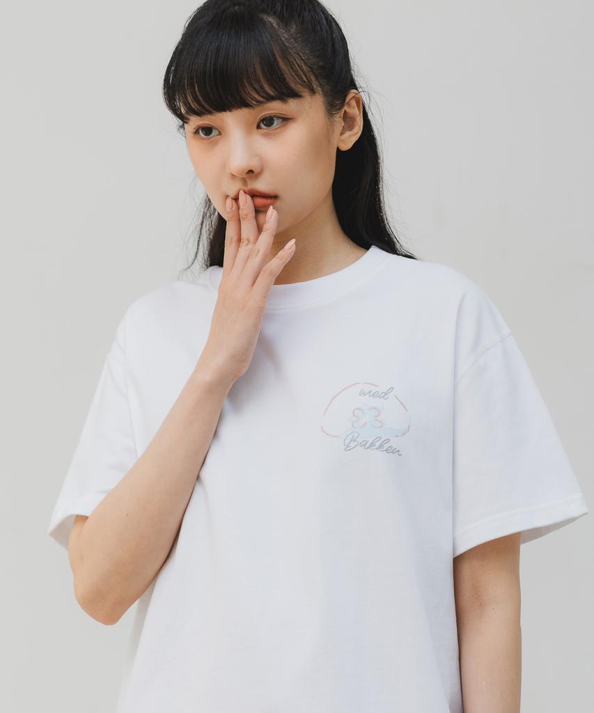 BAKKEN Jellyfish Short Sleeve T-Shirt Bk3969_White