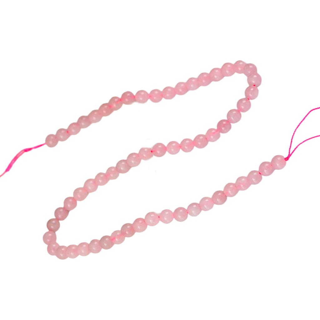 Rosenquarz Bastelperlen Einheitliche Größe zur Herstellung von Armbändern und Halsketten