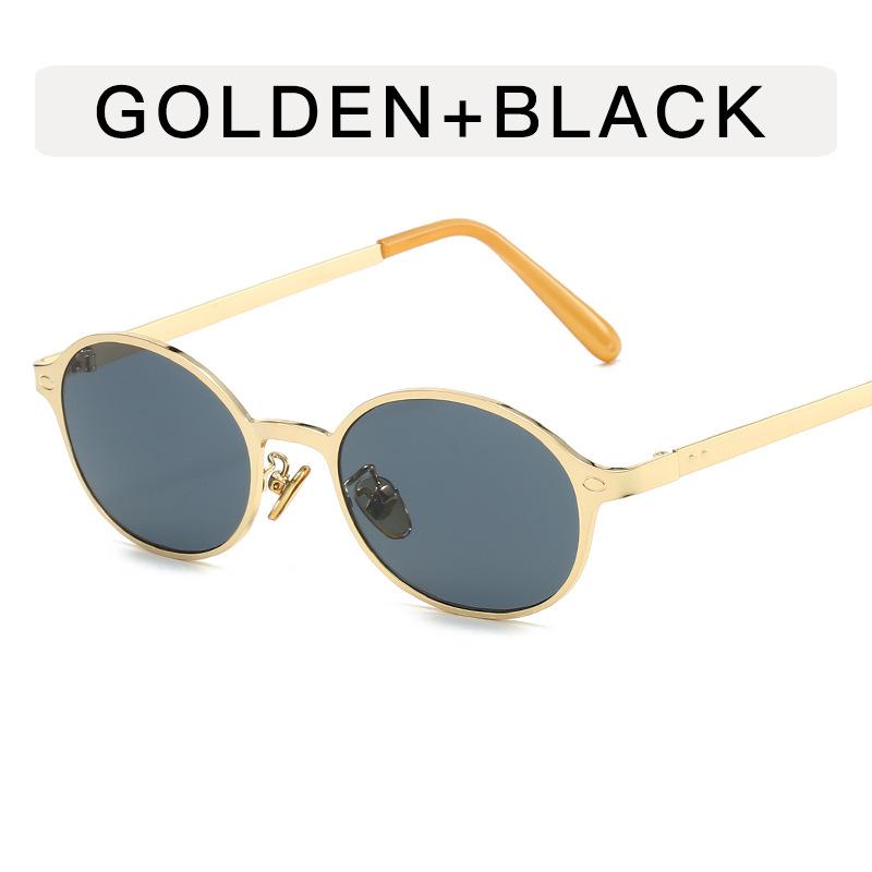 Korean Fashion Women Sunglasses Oval Shape UV400 Protection Outdoor Sun Glasses Vintage Retro Sunglass for Men
