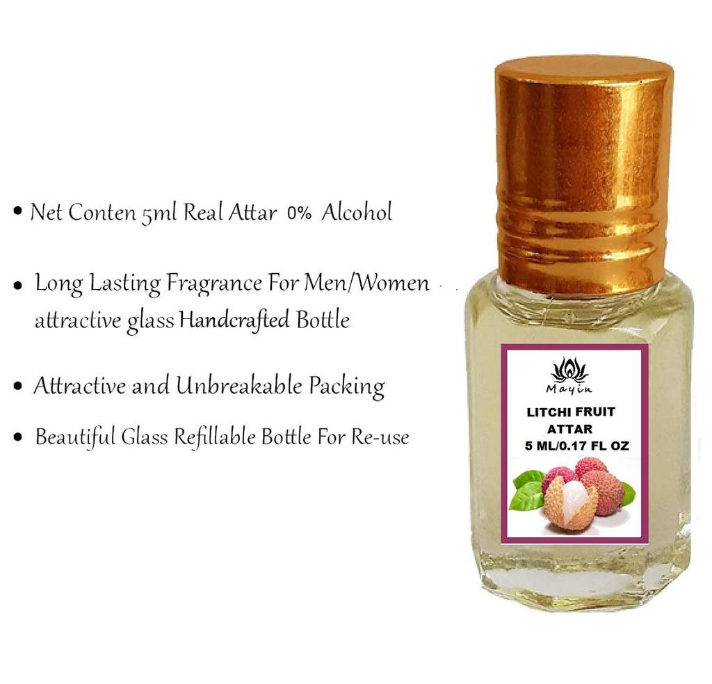 Mayin Litschi Frucht Attar Parfüm Für Männer & Frauen (5ml)