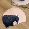 Funny Bald Head Swim Cap - Mediterranean Print Polyesterswimming Hat For Cosplay & Pools