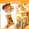 Caixa de Presente de Meias de Pizza Divertidas e Coloridas para Homens e Mulheres com Designs Criativos