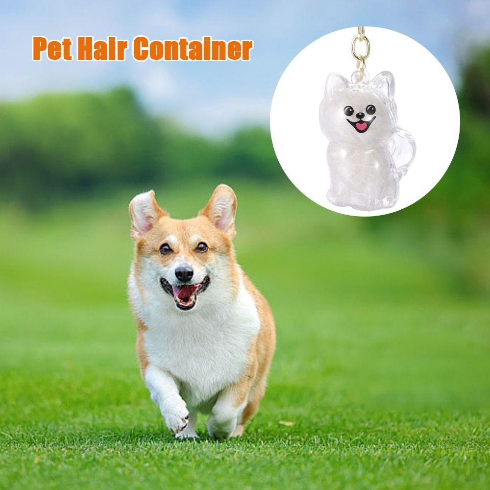 Transparent Dog Fur Storage Pendant Fur Storage Capsule DIY Accessories Portable Souvenirs Keychain Handmade Design