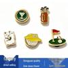 Metal Golf Series Flower Shoe Accessories: Versatile Buckle Decorations for Hole Shoes