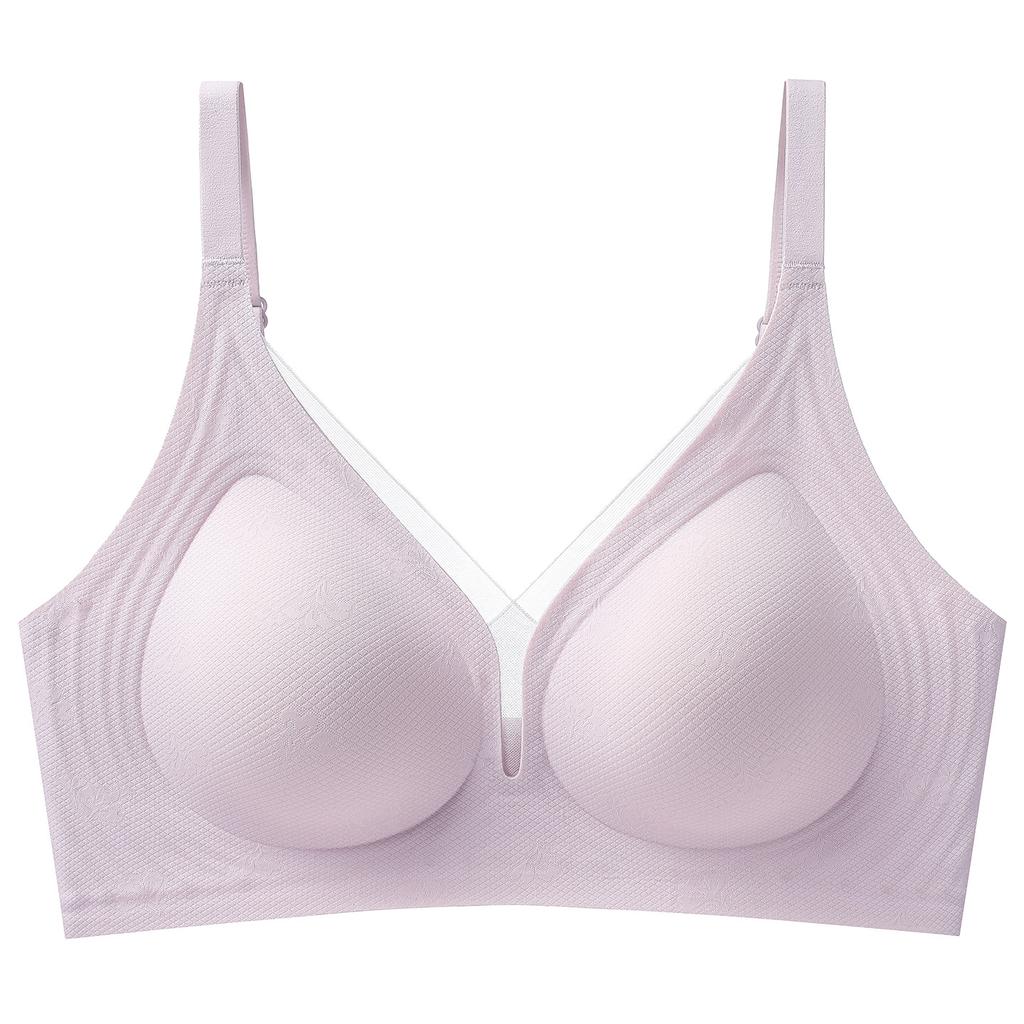 Tight-free Bra Women's Comfortable Seamless Underwear Gathering Bra Breast Retraction Invisible Bra Push Up Bra