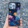 Marine Creature Jellyfish Phone Case For iPhone 16 15 Pro Max Plus 14 13 Mini 12 11 Pro Max Shockproof Laser Back Cover Fundas