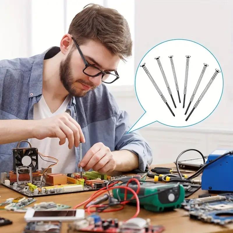 Small Screwdriver Set For Electronics, Toys, Computer, Watch Repair, 11pcs Mini Precision Screwdriver Set, Upgrade Red Box Tough