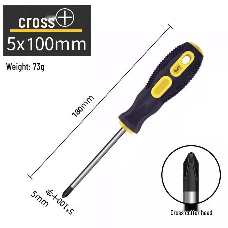 High-Strength Phillips & Slotted Screwdriver Set with Non-Slip Magnetic Handle and Chrome Vanadium for Enhanced Durability.