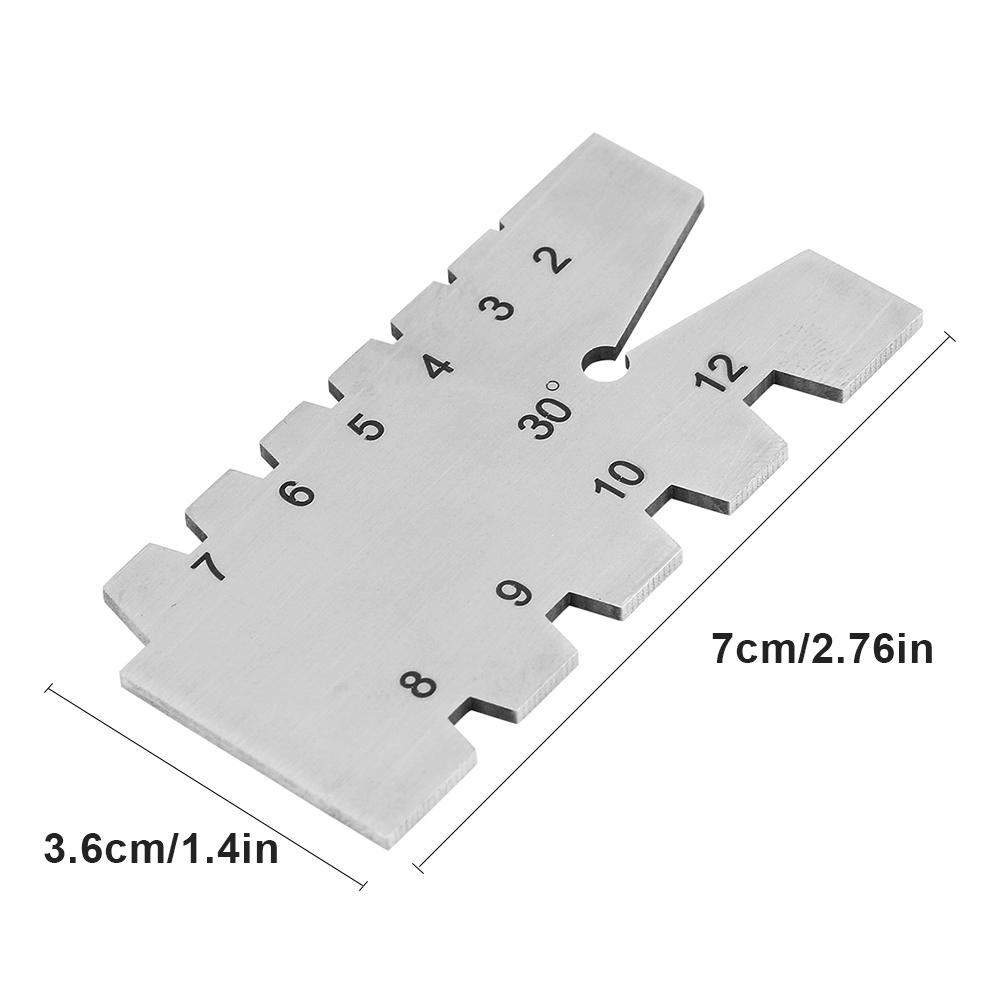 1pc Stainless Steel Screw Thread Gauge 30 Degree Grinding Gage Inspection Tool