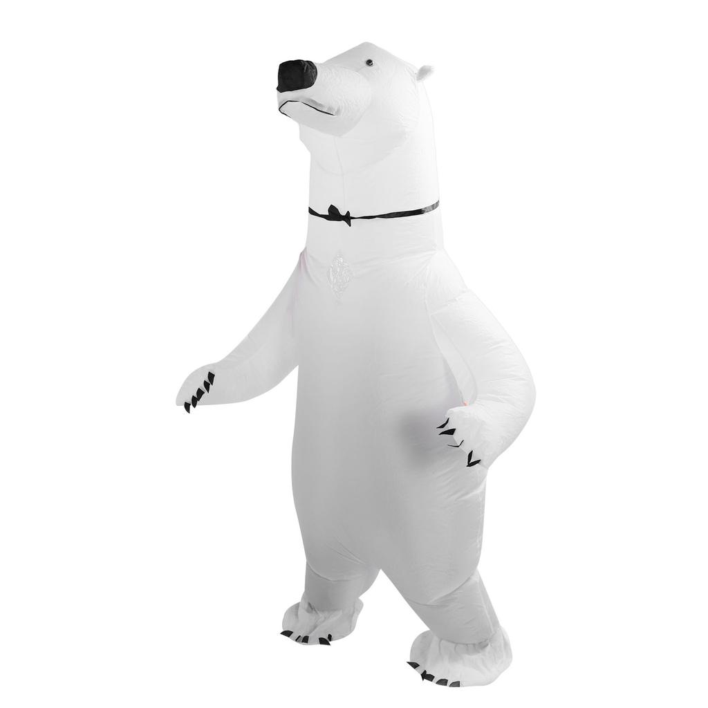 Inflatable Polar Bear Costume Reinforced Stitching Lightweight Reusable Waterproof Blow Up Animal Costumes for