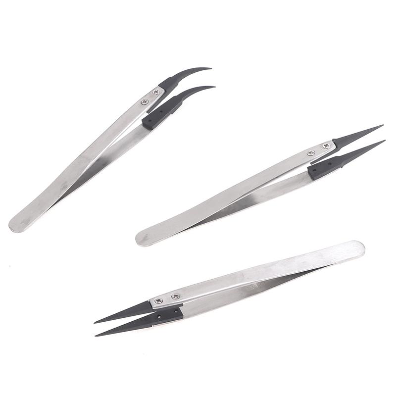 Handle Stainless Tweezers Antistatic For Watch Hands Installation Work