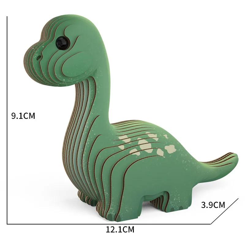 3D DIY Dinosaur Paper Puzzle Handmade Assembly Animal Stickers Interest Hand on Ability Toys Sets for Children Kids Crafts Gift