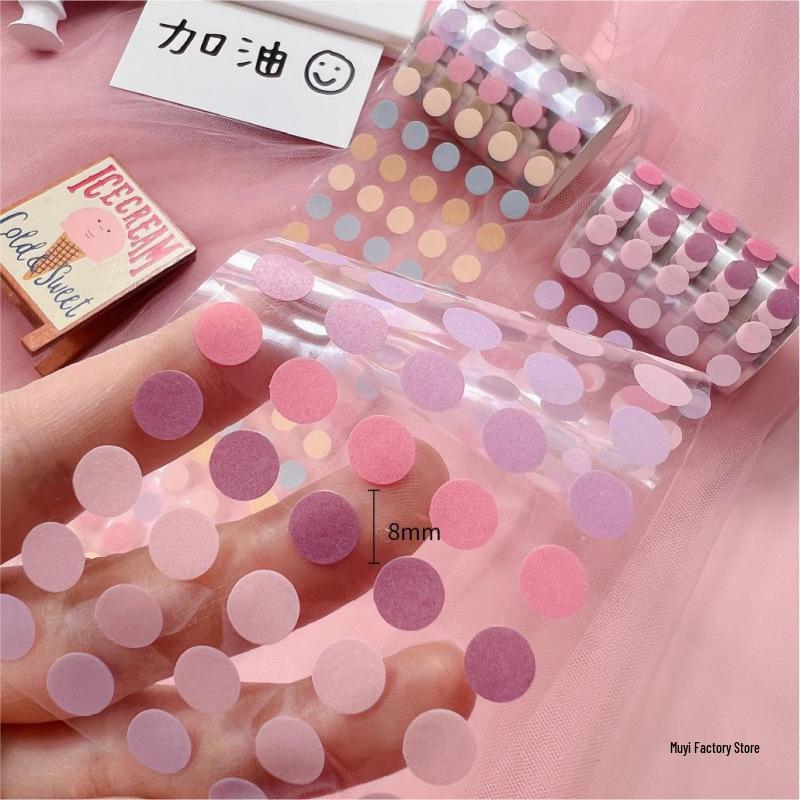 Polka Dot Washi Tape Stickers for Journaling - Small Round Labels