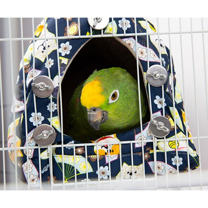 Bird Warm Nest House Winter Plush Sleeping Bed for Small Medium Birds