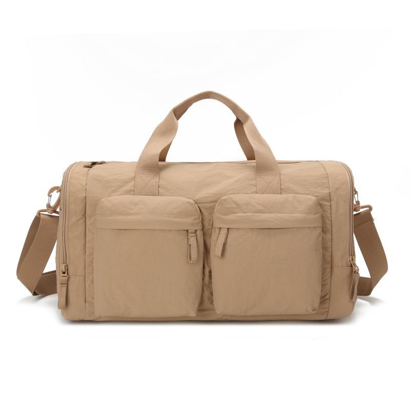 

Многокарманная дорожная сумка Мужская сумка для обуви с отделением для обуви Наплечная сумка-кроссбоди Женская портативная спортивная сумка для фитнеса и йоги бежевый