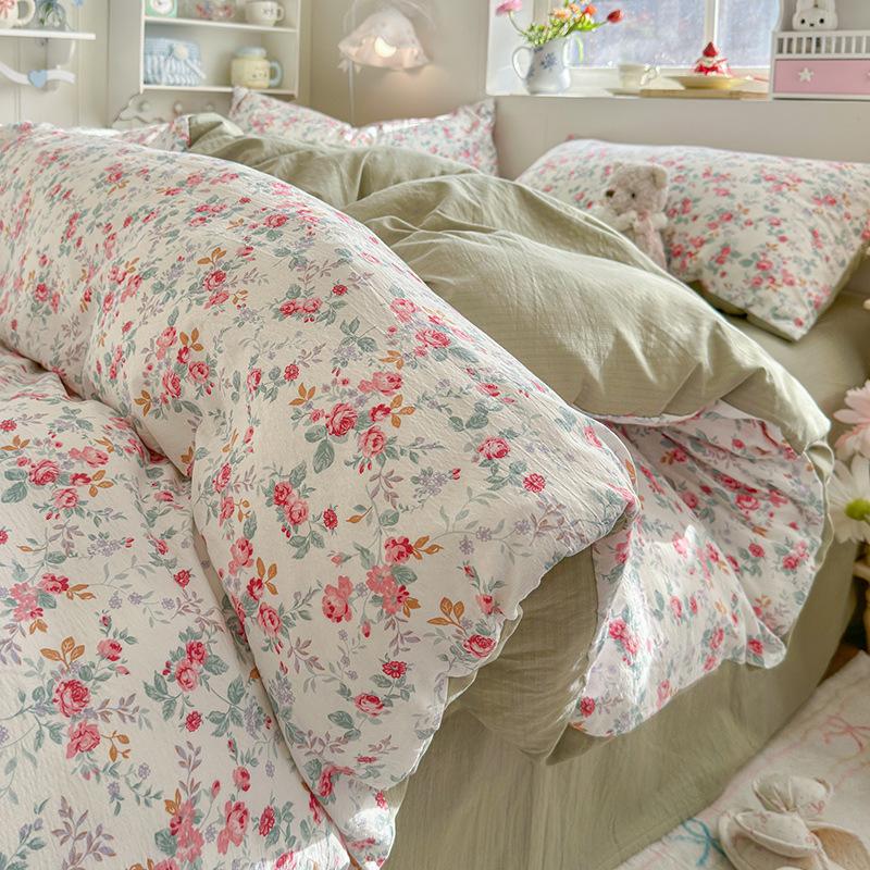 Pure Cotton Cloud Feel Double Layer Dormitory All Cotton Wood Cotton Quilt Cover Soft Breathable Durable Bedding Essential