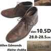 USED/Allen Edmonds Alpine Leather Chukka Boots USA Made Vintage Size 10.5D 28.0 Brown