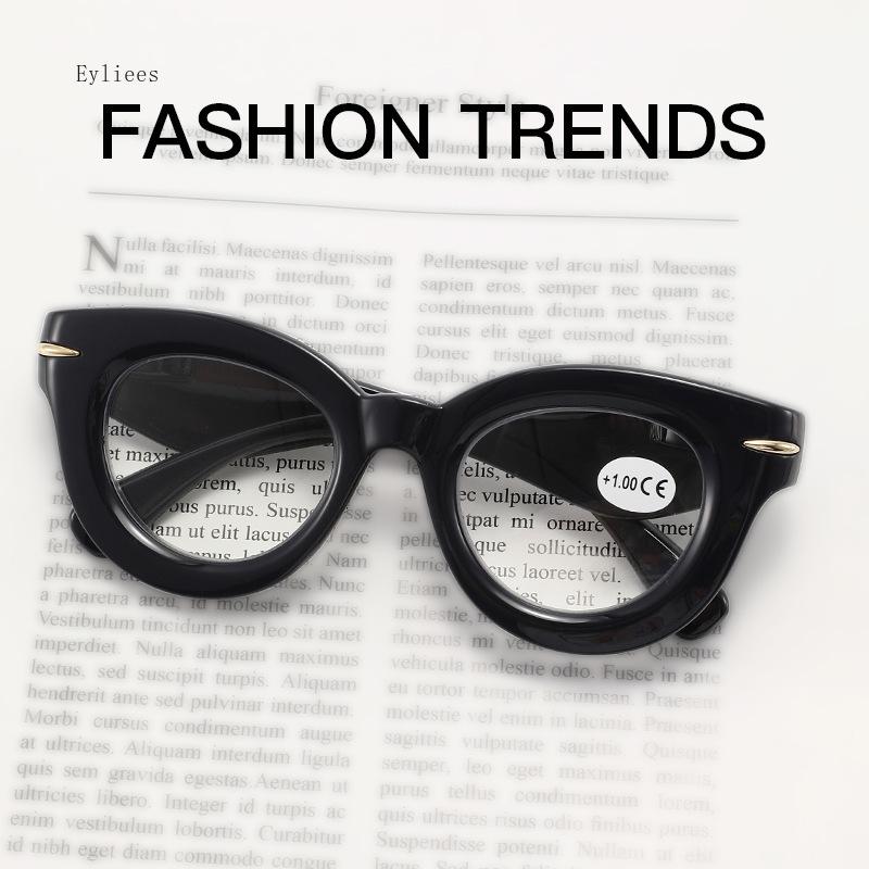 Women's Cat Eye Reading Glasses Retro Anti Blue Light Presbyopic Eyeglasses Fashion Printing Hyperopia Diopter +1.5 Óculos
